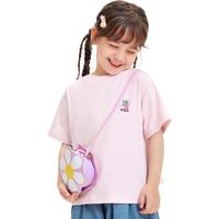 巴拉巴拉儿童童装男童t恤短袖2024夏装女童小童大童上衣208224117216 梦幻粉60356 90cm