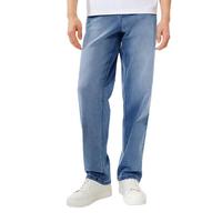 网易严选男式牛仔裤修身男士直筒裤四季百搭休闲弹力衣橱必备 25升级轻薄微阔-牛仔浅蓝 L 32