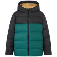 波司登（BOSIDENG）奥莱特价清仓秋冬羽绒服男女童简约风连帽中长保暖外套T30133550 元叶绿/黑色452A 105 /56 105/56