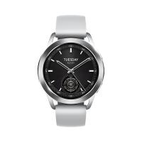 小米 Xiaomi Watch S3 蓝牙版 智能手表 47mm 银色 氟橡胶表带