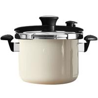 鹤家印（TSURUYA）珐琅高压锅 加厚压力锅多重防爆 燃气电磁炉通用 家用珐琅压力锅