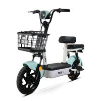 立马米多45km长续航48v12ah铅酸电池轻便电动自行车  竹叶绿