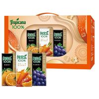 百事可乐纯果乐Tropicana 100%果汁 1L*4（复合果蔬汁2+葡萄汁1+橙汁1）