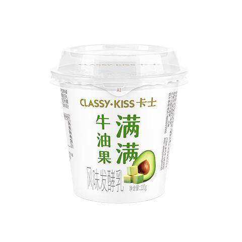 卡士 满满牛油果风味发酵乳100g*6杯 低温酸奶 风味发酵乳