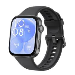 华为 WATCH FIT 3 智能手表 幻夜黑 氟橡胶表带