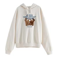 复古休闲加厚连帽卫衣女秋立体刺绣圣诞氛围套头上衣