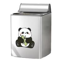 昂图洗衣机防水罩防尘罩小天鹅海尔西门子波轮通用防爆晒盖布浴室 银抱竹熊猫【加厚加密款】卡扣款 【升级款】洗涤容量10-12公斤