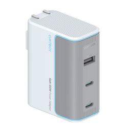 酷态科 10号 GaN三口充电器 120W 银滩白