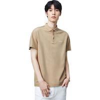 太平鸟男装【京东独家】polo衫男夏季织带拼接刺绣 卡其 XXL 卡其(合体)