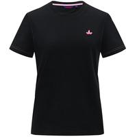 Navigare意大利小帆船短袖T恤衫女夏季圆领百搭体恤衫修身短款基础款上衣 暗夜黑 S