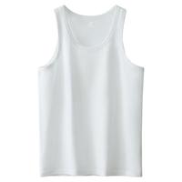 猫人男士背心男95棉氨纯色打底汗衫吸汗透气运动背心男无袖T恤细肩款 【细肩款】白 XXL
