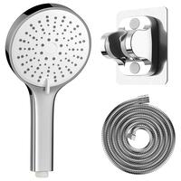 沐唯（muvi）淋浴增压花洒全套喷头浴室沐浴洗澡高加压手持莲蓬头通用三件套装 【五档】大面板增压花洒套装