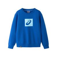 ASICS亚瑟士童装春季男女中大童圆领印花休闲卫衣LOGO款