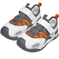 基诺浦 儿童学步鞋25夏季透气凉鞋18个月-5岁宝宝机能鞋山行系列GW1760 中灰/亮白 27 170mm 适合脚长166-175mm