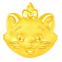 周大福迪士尼经典系列玛丽猫足金黄金转运珠吊坠 EOR926