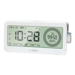 得力 可视化计时器起床闹钟白 LE107 计时器闹钟-旋钮款
