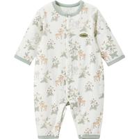 威尔贝鲁（WELLBER）25春婴儿衣服男女宝宝儿童装柔软哈衣全棉连体衣 鹿林小萌虎80cm
