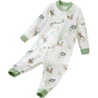 威尔贝鲁（WELLBER）新生婴儿衣服男女宝宝儿童装哈衣全棉连体衣25春 果果熊猫59cm