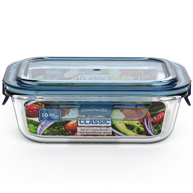 乐唯诗 保鲜盒 一体盖款 1.04L 墨蓝