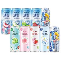 锐澳 鸡尾酒 冰饮低度果酒 微醺清爽强爽组合装 330ml*8+赠零糖*2