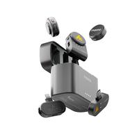 闪克T5无线领夹麦克风一拖二AI降噪手机直播短视频户外采访vlog话筒专业调音迷你收音麦闪客 【全家桶】一拖二带仓(灰色仓)