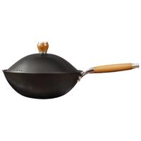 志高深氮锤纹炒锅32CM 古法手工铁锅 0氟无涂层 炉灶适用 【品牌】高端深氮不沾 32cm