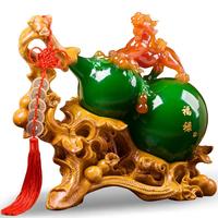 礼之源 招财葫芦貔貅工艺品摆件家居客厅玄关酒柜装饰开业摆设 MT127-1大号绿色葫芦