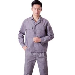 腾欣达 夏季薄款长短袖劳保服工作服套装男夏天保洁员服物业蓝色厂服 湖蓝色（长袖） 4XL /190