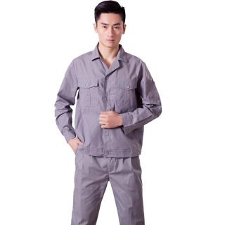 腾欣达 夏季薄款长短袖劳保服工作服套装男夏天保洁员服物业蓝色厂服 湖蓝色（长袖） 4XL /190