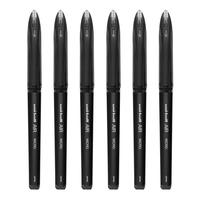 uni三菱 uni-ball AIR黑科技黑色中性笔高颜值0.5黑笔签字笔商务直液式水笔水性笔 UBA-188M 6支 0.5mm 黑色 6支