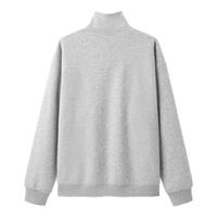 森马 Semir卫衣男加绒冬发热抑菌半开襟上衣宽松百搭装109724116201 中花灰00510 S (165)