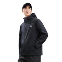 HERDE PEOPLE 牧荒者软壳衣春秋款男女休闲连帽夹克防风登山服外套 黑色 M  M 110-130斤