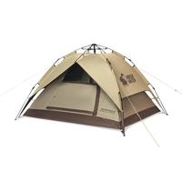 伯希和HIKER户外露营帐篷全自动速开专业野营帐黑胶遮雨棚16302702卡其