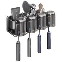 佳帮手佳帮手牙刷杯置物架免打孔漱口杯卫生间家庭壁挂刷牙杯 太空铝牙刷架【双杯】