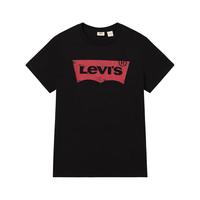 Levi's 25年春季女士经典红LOGO印花短袖T恤002A4 黑色 002A4-0001 S
