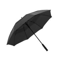 日全时雨伞长柄伞晴雨两用伞高尔夫直柄伞加固超大号抗风暴雨黑色商务伞 黑色(高尔夫直柄大伞)