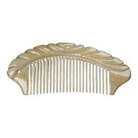 虞美人梳子牦牛角梳礼盒装无柄牛角梳子女按摩梳凤羽