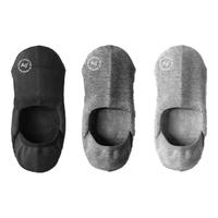 蕉内银皮500E男士隐形袜防滑防掉跟7A抗菌防臭棉袜子夏季薄款透气4双 黑灰灰白 39-42