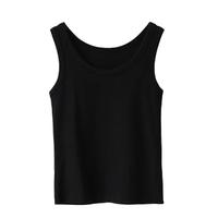 都市丽人背心女士背心春夏修身西装内搭打底无痕可外穿圆领无袖上衣黑L 黑色 L 110-140斤