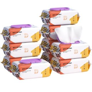 德佑 湿纸巾80抽*10包 加厚尊享版湿巾大包 婴儿手口EDI纯水擦脸湿巾纸