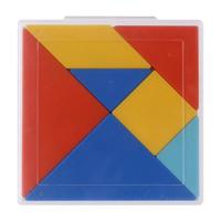 得力（deli） 儿童七巧板经典智力拼图 早教玩具几何七巧板儿童认知图形拼图 【塑料款】小号8.3cm 贈图案教程