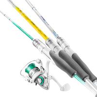 汉鼎小白竿2代路亚套装钓鱼竿海钓海竿纺车轮钓竿路亚竿全套鱼竿 2.4m 江河版 串钩套装