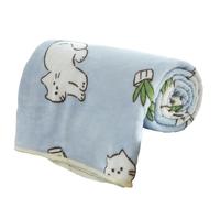 多喜爱毛毯 加厚绒毯披肩毯 沙发宿舍午睡毯子 四季盖毯法兰绒毯1.2x2米 萌趣小猫