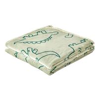 多喜爱毛毯 加厚绒毯披肩毯 沙发宿舍午睡毯子 四季盖毯法兰绒毯1.8x2米 绿意萌宠