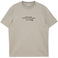 杰克·琼斯（JACK&JONES）男装夏季日常潮流百搭男字母印花重磅棉短袖T恤男224101104 C02 伦雾灰 常规 C02 伦雾灰 185/104A/XL