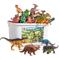 知识花园仿真恐龙玩具模型霸王龙软胶儿童男女孩新年27件套 【27件套含收纳箱】恐龙世界模型