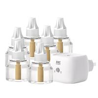 彩虹电热蚊香液驱蚊液(灭蚊液)套装无味驱蚊电蚊香液家用防蚊水通用 34ml*6瓶+1加热器【可用270晚】 45ml*6瓶+1加热器【可用360晚】