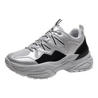 骆驼（CAMEL）2024秋季老爹鞋男士户外休闲鞋子厚底增高鞋 F14C303636A 42 黑/银，男