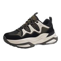 骆驼（CAMEL）2024秋季老爹鞋男士户外休闲鞋子厚底增高鞋 F14C303636 38 灰/棕，男