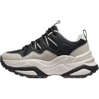 骆驼（CAMEL）2024秋季老爹鞋女士户外休闲鞋子厚底增高鞋 F24C303642 39 黑/米，女